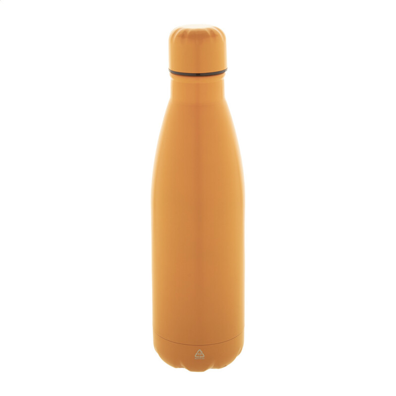Oranžová recyklovaná fľaša z nerezovej ocele, 790 ml