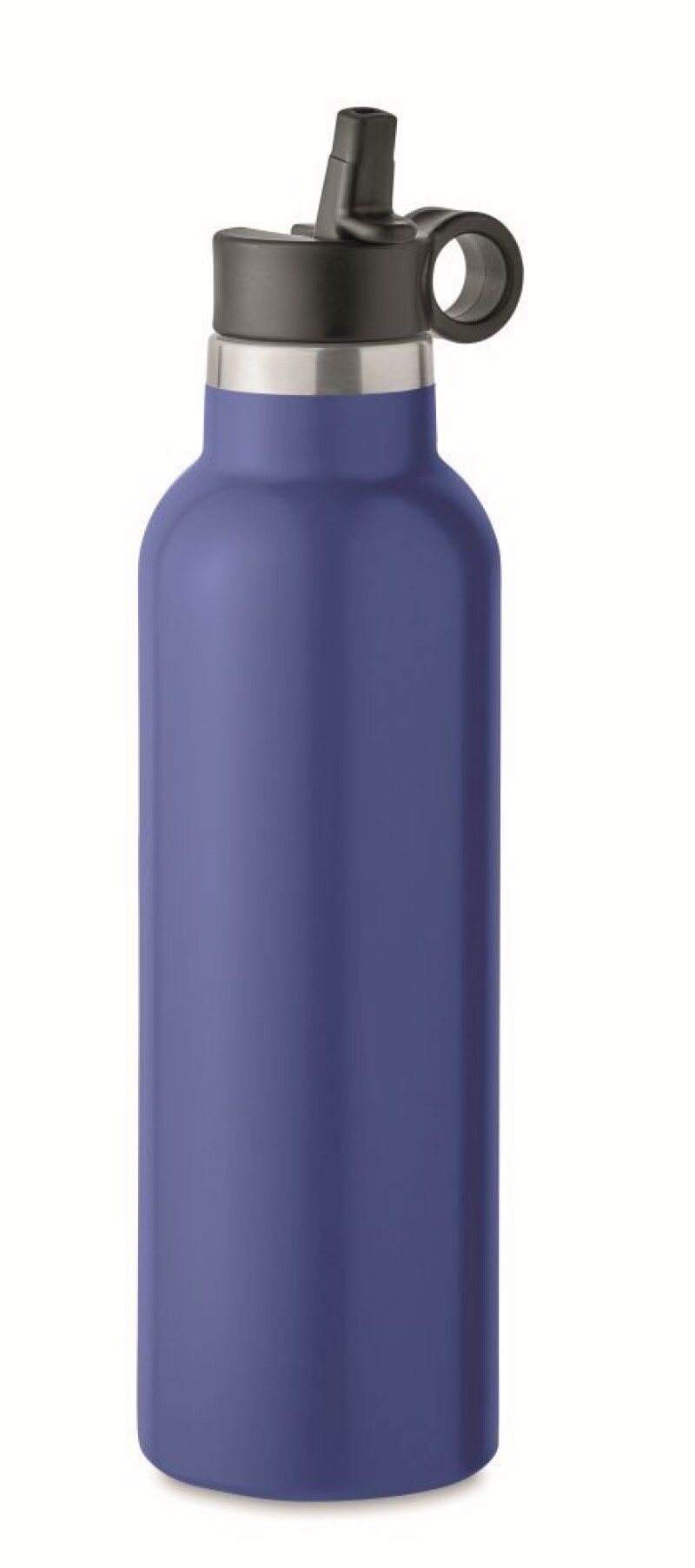 Dvoustěnná láhev na pití 700ml, s integrovaným brčkem, modrá