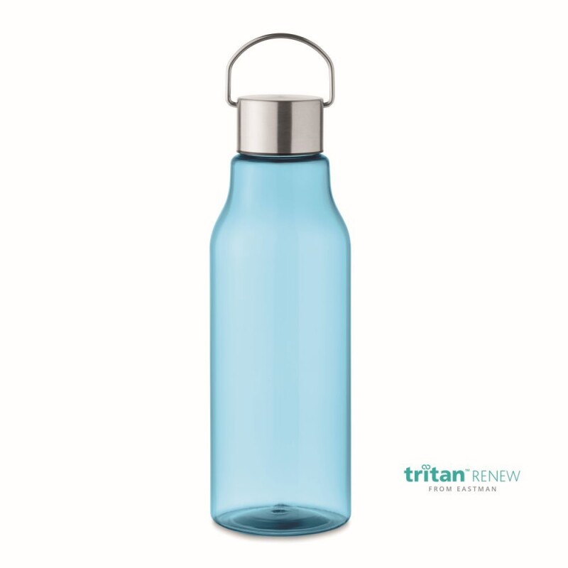 Láhev na pití, 800ml, nerezové víčko, Tritan Renew, transparentní modrá