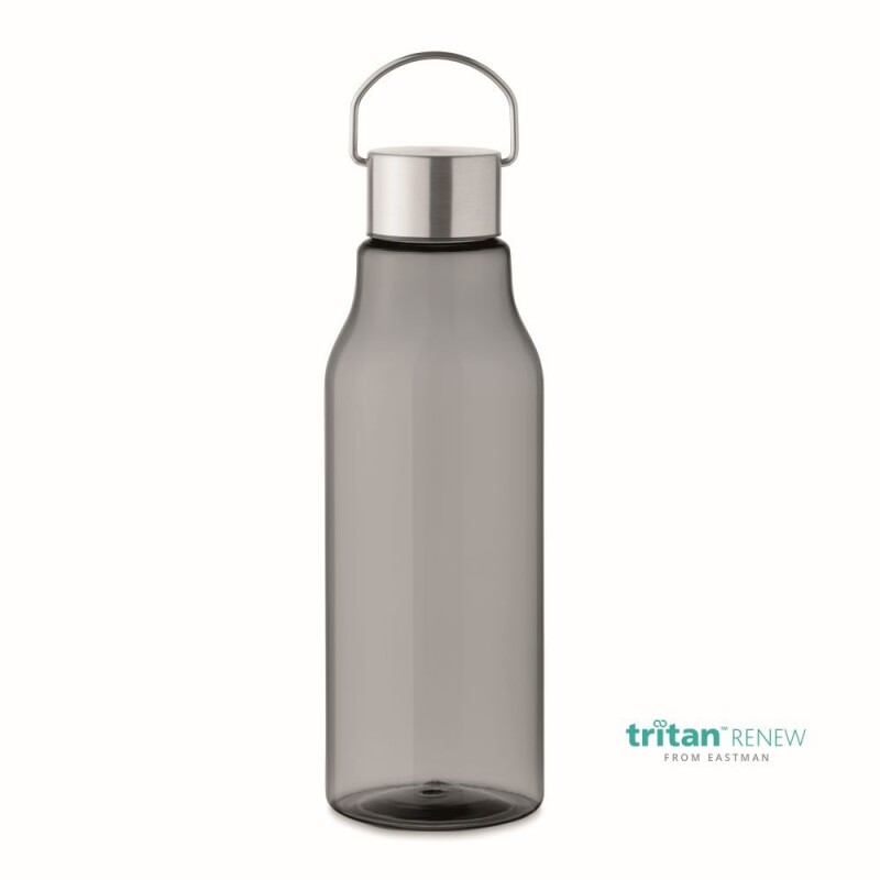 Láhev na pití, 800ml, nerezové víčko, Tritan Renew, transparentní šedá