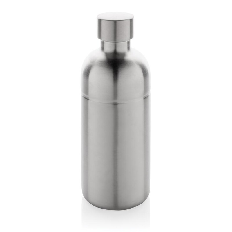 Láhev na sycené nápoje z recyklované oceli, objem 800 ml, stříbrná