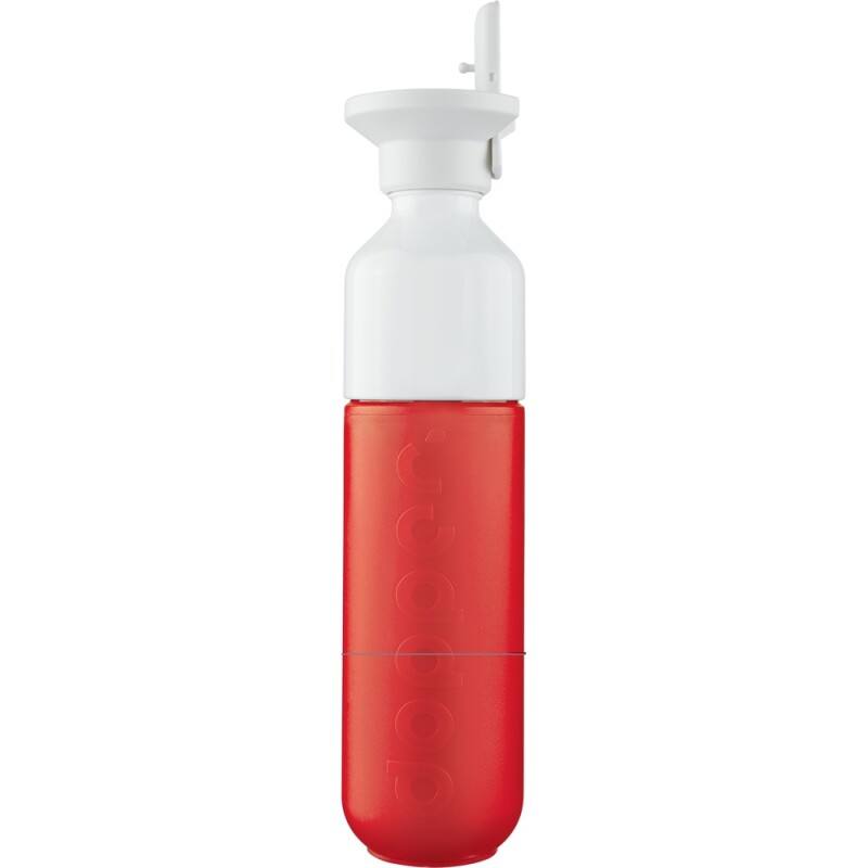Doplniteľná fľaša Dopper 450 ml s viečkom a slamkou, červená