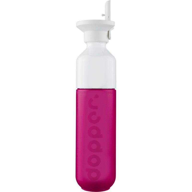 Fialová fľaša Dopper Original 450 ml s viečkom a slamkou