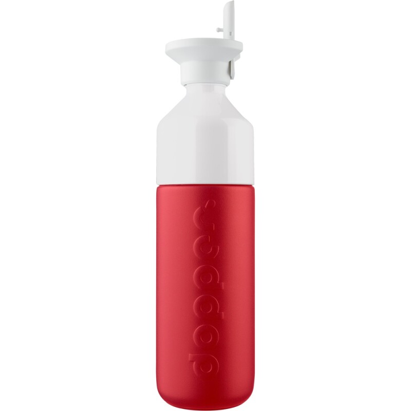 Termo fľaša Dopper, 580 ml s viečkom a slamkou, červená
