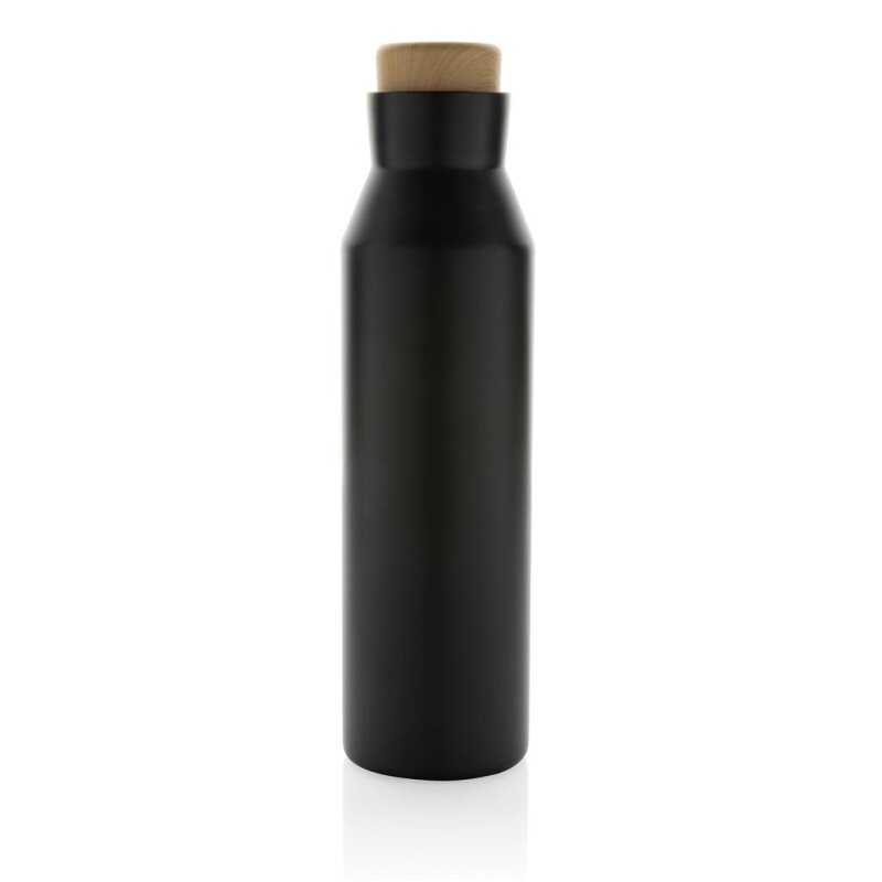Termoska z recyklované oceli, objem 500 ml, černá