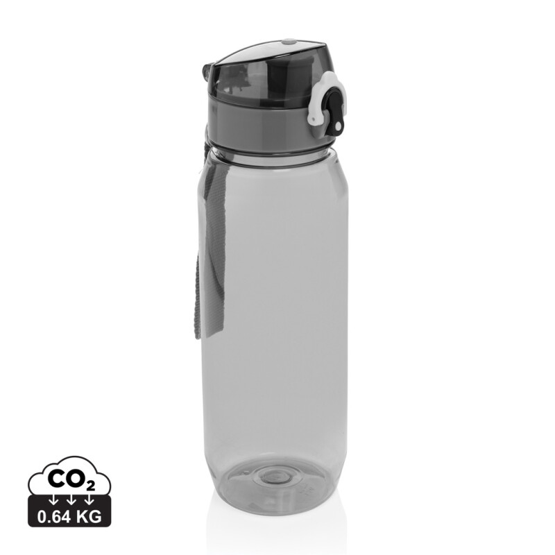 Láhev na pití, 800ml, RPET, transparentní černá