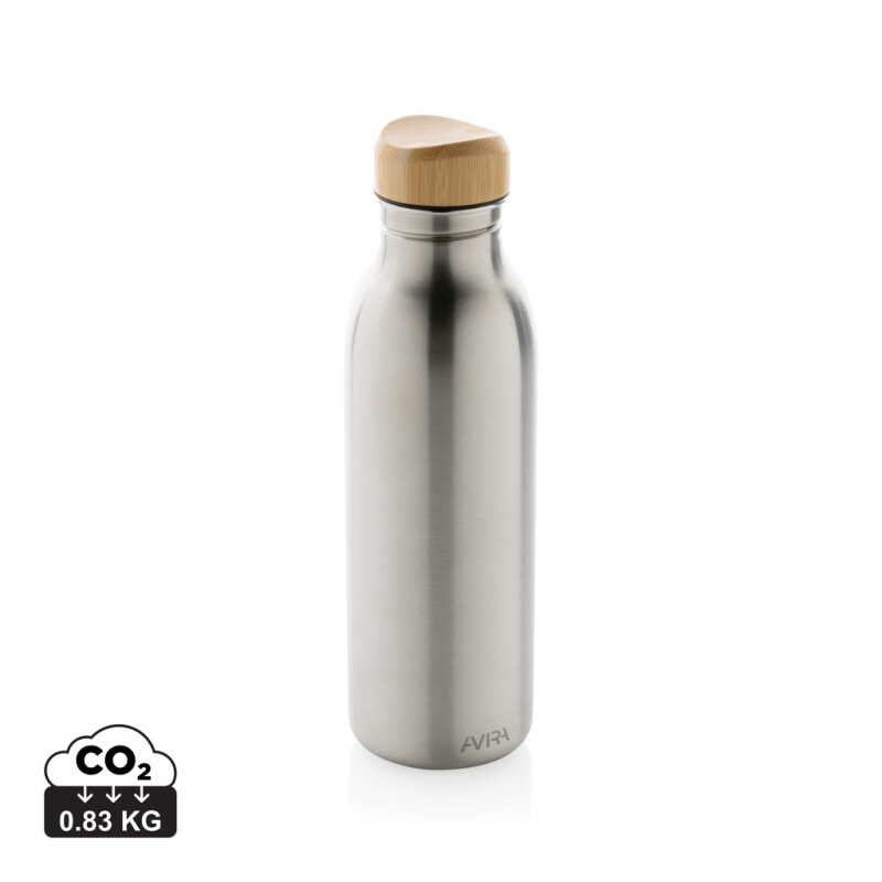 Láhev na pití z recyklované oceli, 600ml, stříbrná