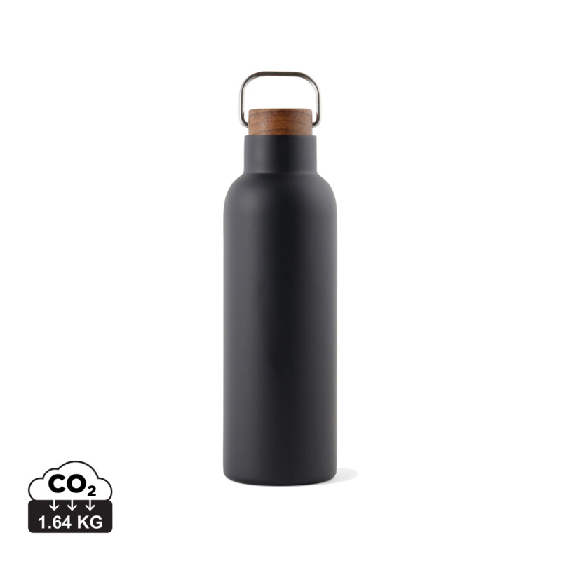 Termo láhev na pití z recyklované oceli, 800ml, černá
