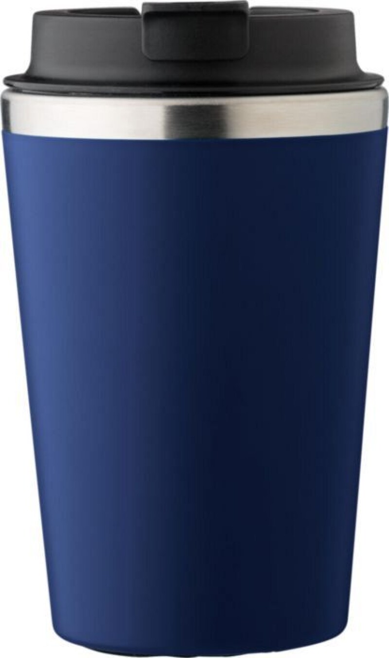 Cestovní termohrnek z nerezové oceli a PP, 350 ml, královská modrá