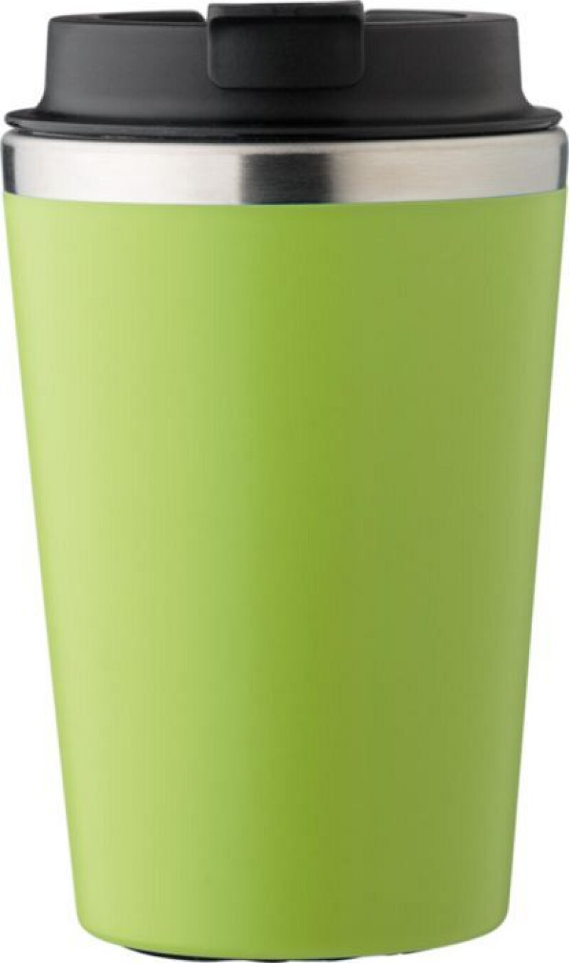 Cestovní termohrnek z nerezové oceli a PP, 350 ml, limetkový