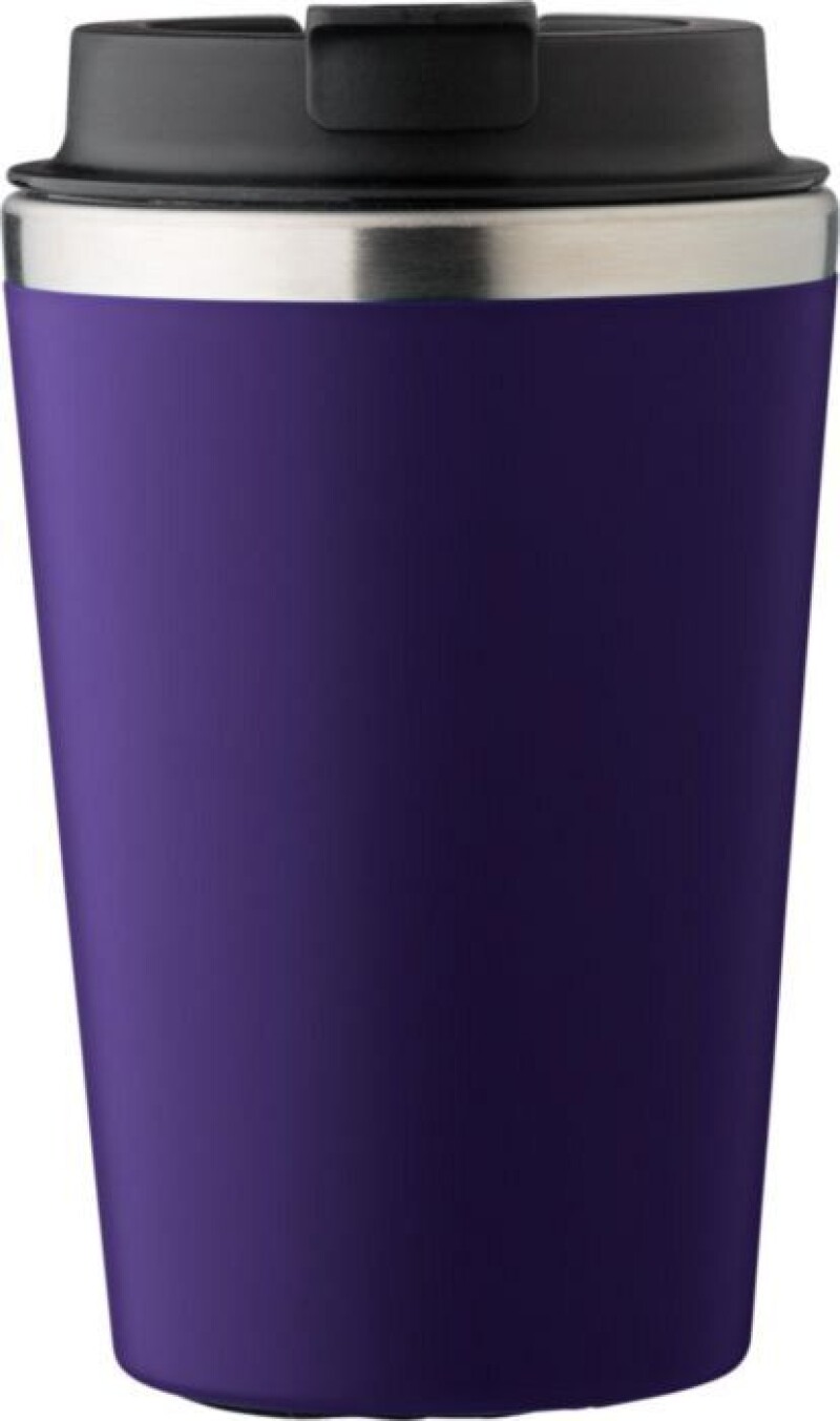 Cestovní termohrnek z nerezové oceli a PP, 350 ml, fialový