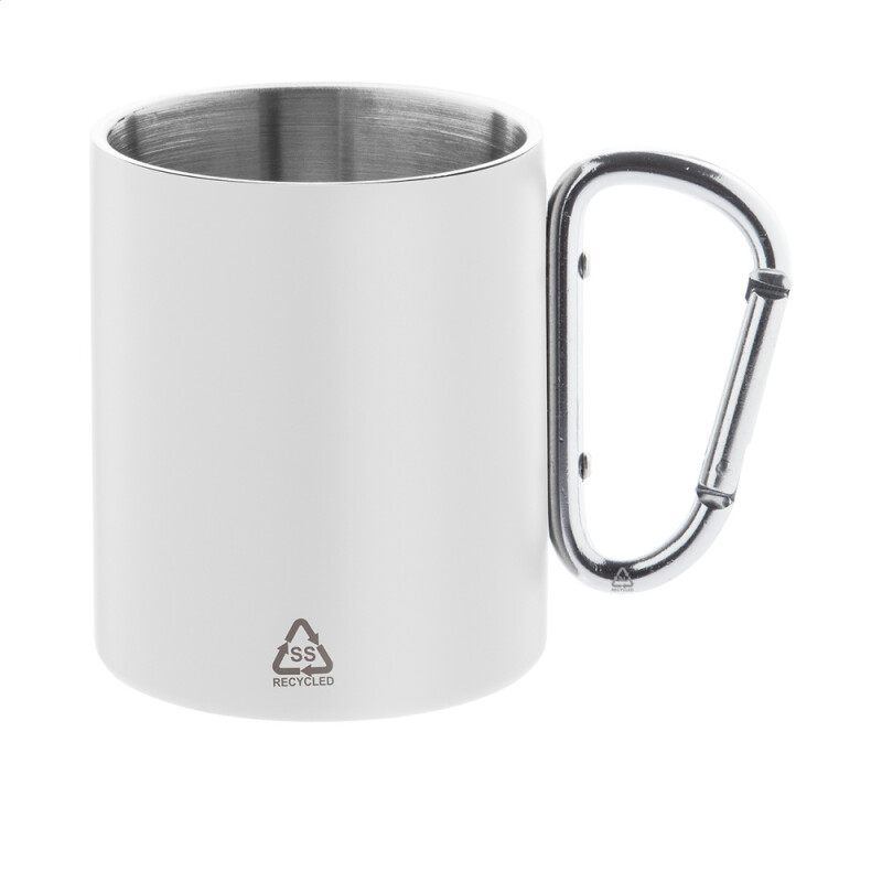 Termohrnček biely 300 ml s karabínou