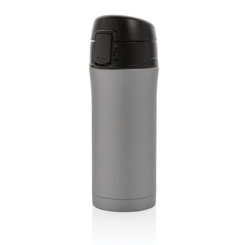 Matný kovový vakuový termohrnek, objem 300ml, šedá