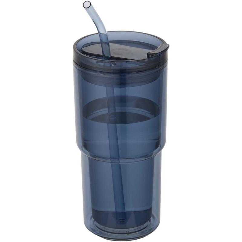 Plastový hrnček Archer 480 ml s dvojitou stenou - tmavá tyrkysová