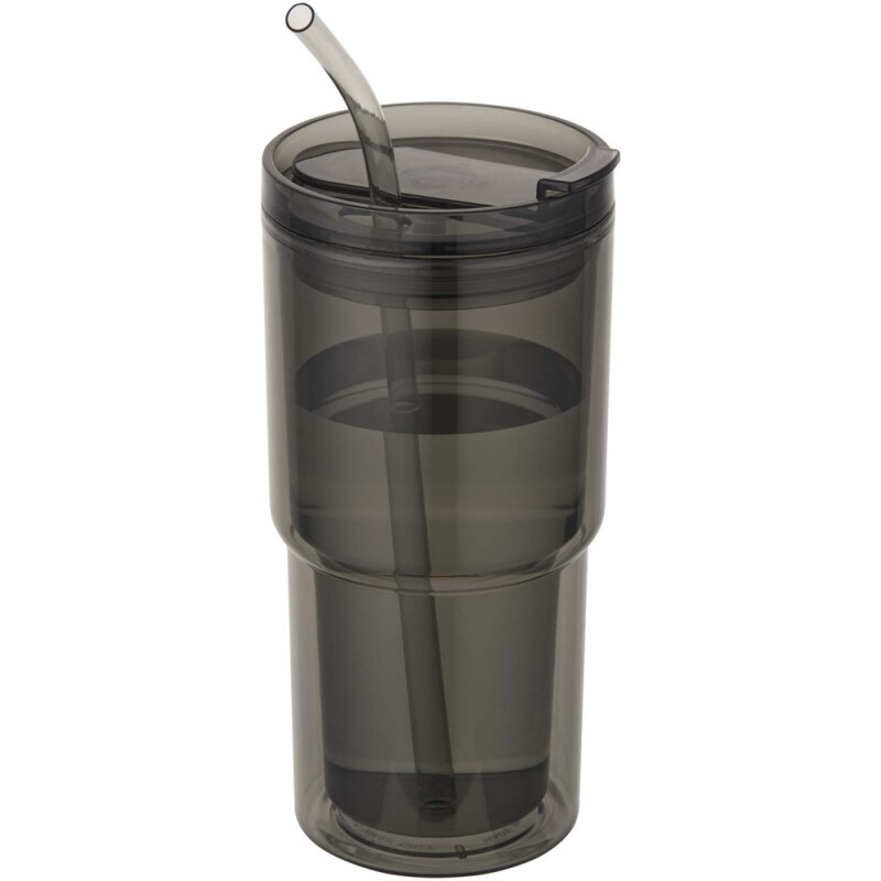 Plastový hrnček Archer 480 ml s dvojitou stenou - čierny