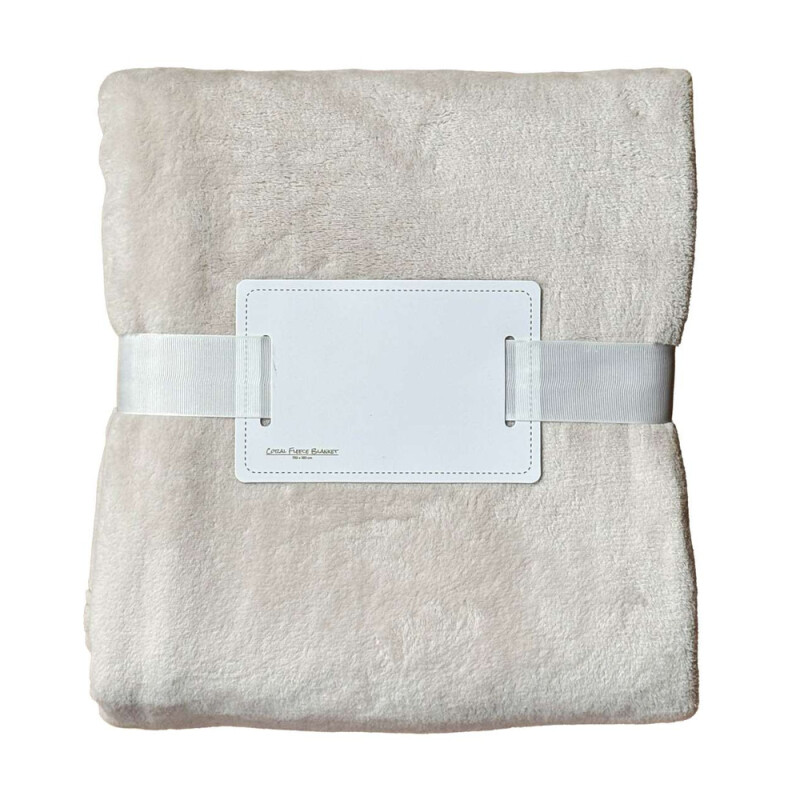 Deka Olima Coral Fleece Blanket, svetlo šedohnedá