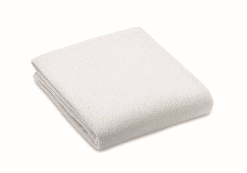 Deka RPET fleece, 120x150cm, bílá