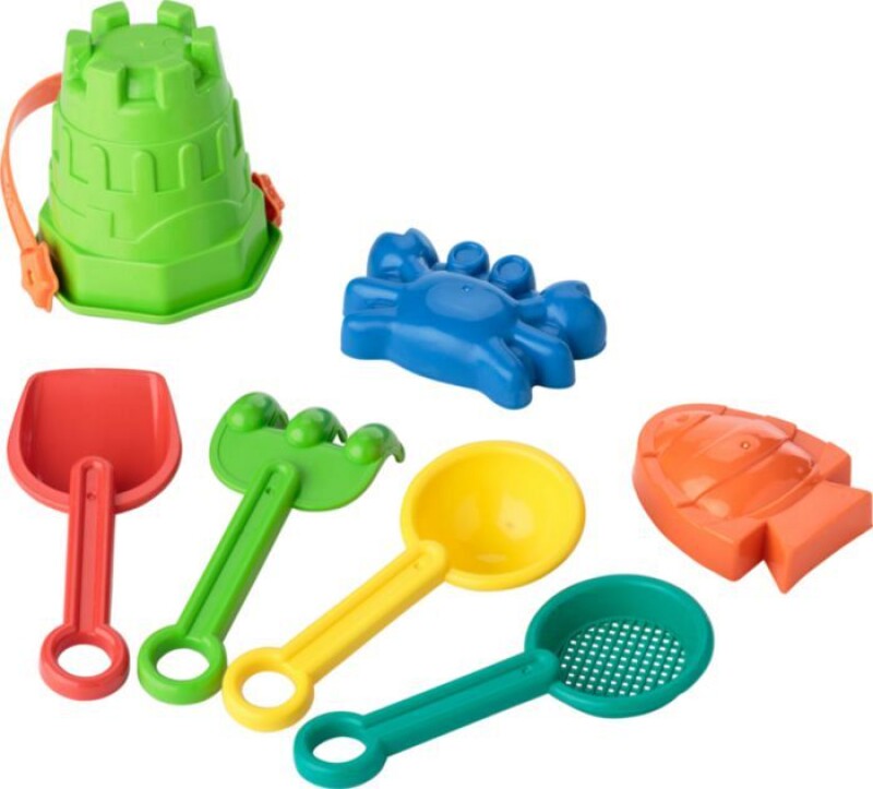 Plážové hračky na písek z recyklovaného plastu, vícebarevný