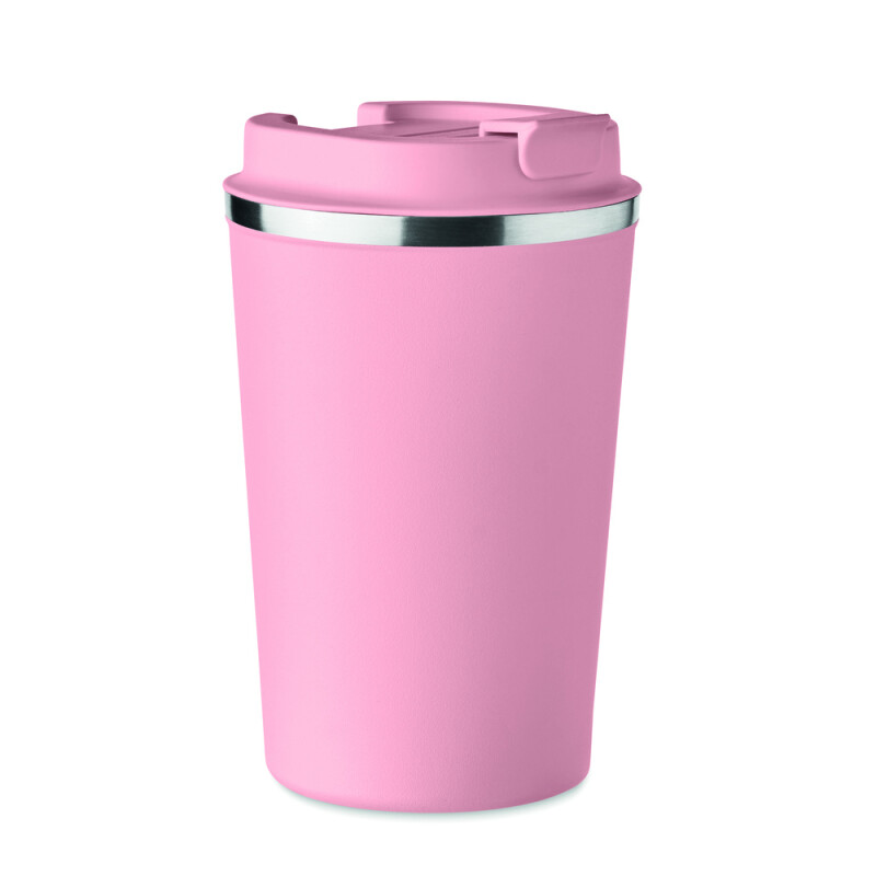 Dvojstenný pohár 350 ml, svetloružový