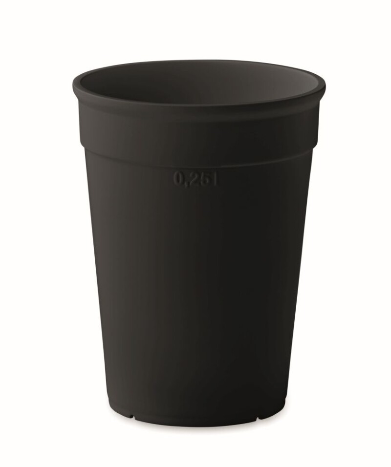 Plastový kelímek na kávu, 300ml, černý