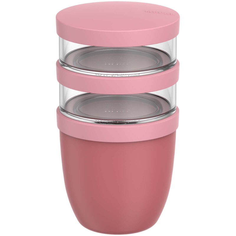 Mepal Ellipse 3-dielny obedový hrniec 500 ml + 2x200 ml, ružový