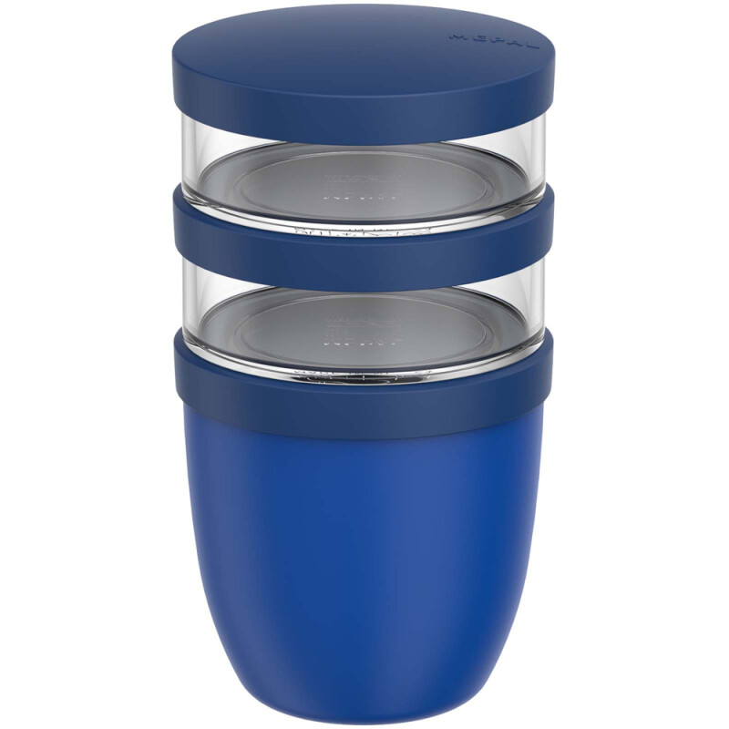 Mepal Ellipse 3-dielny obedový hrniec 500 ml + 2x200 ml, tmavomodrý