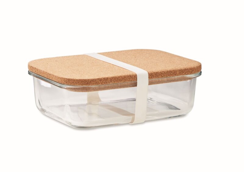 Skleněný lunchbox s korkovým víčkem, 830ml