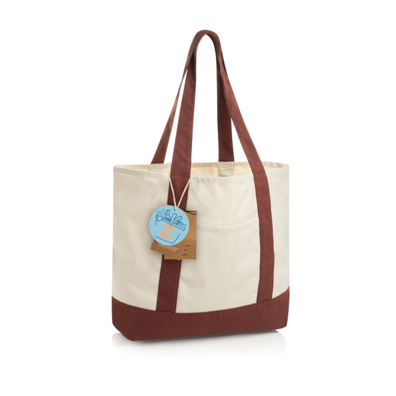 Shop Local Aware™ taška Tote z recyklovanej bavlny 350 gsm, vínová