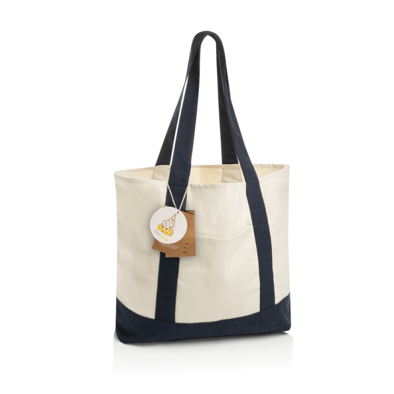 Shop Local Aware™ taška Tote z recyklovanej bavlny 350 gsm, námornícka modrá