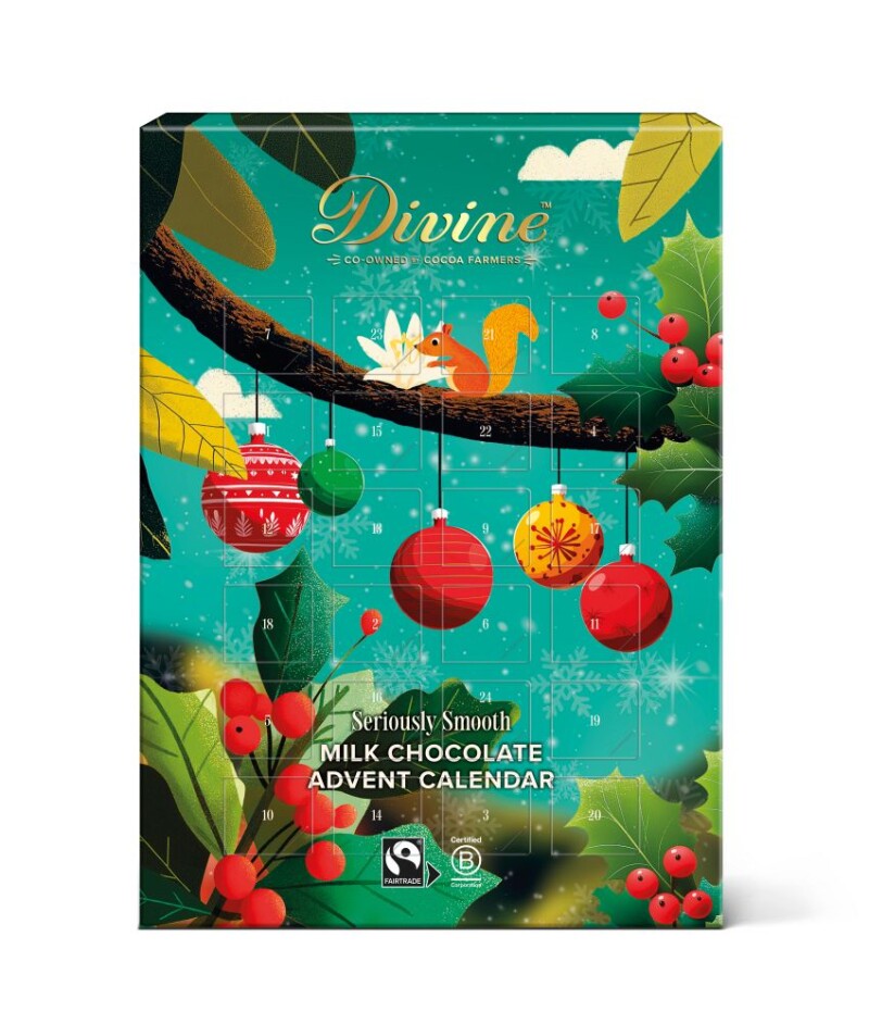 Adventný kalendár Melany Divine mliečna čokoláda 85g