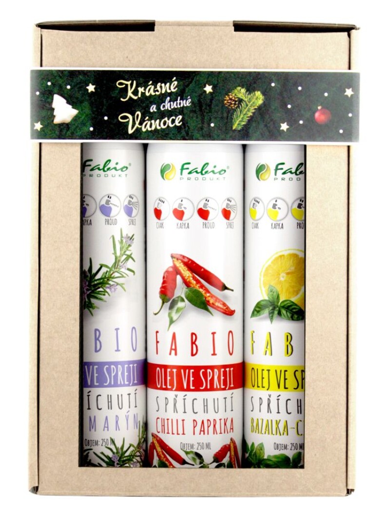 Tastio Darčekové balenie 3 olejov v spreji (bazalka-citrón, rozmarín, chilli)