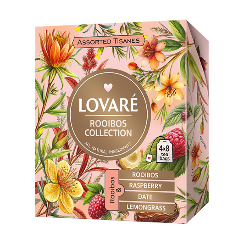 Kolekcia čajov Gimiro Lovaré Rooibos 48g (32 vrecúšok)
