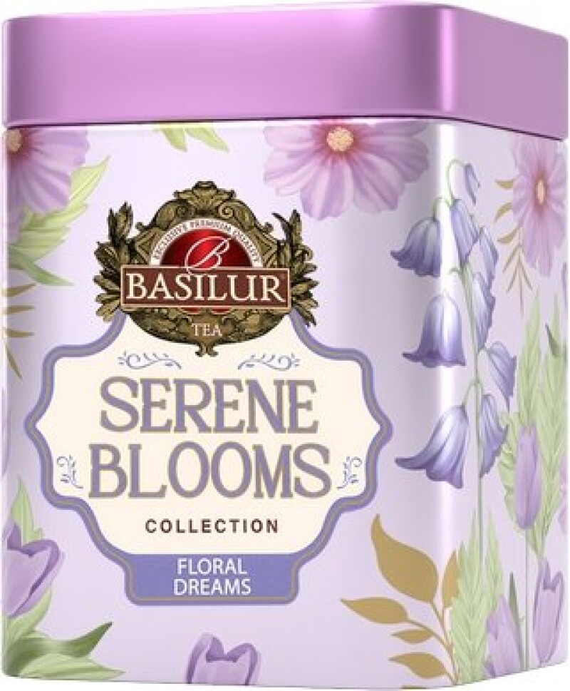 Bloms Basilur Serene Blooms Floral Dreams plechová dóza s čajom 75g