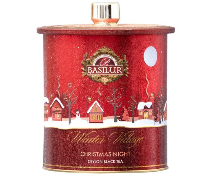 Basilur Winter Village Christmas Night plech 100g - Sypaný čierny čaj