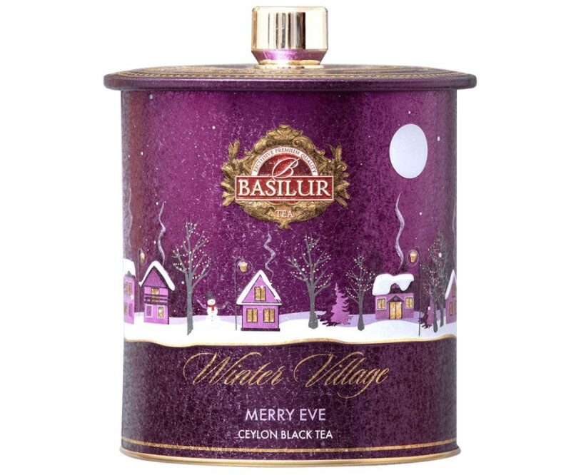 Basilur Winter Village Merry Eve plech 100g - Vianočný čierny čaj