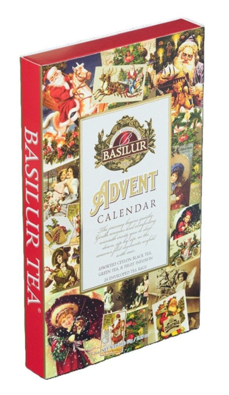Spacio Basilur Adventný kalendár Large – 24 vrecúšok čaju
