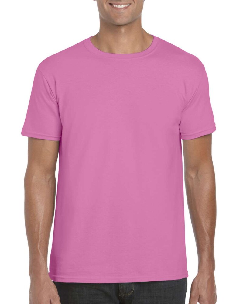 Triko GILDAN SOFTSTYLE ADULT T-SHIRT 153g, růžová, 2XL