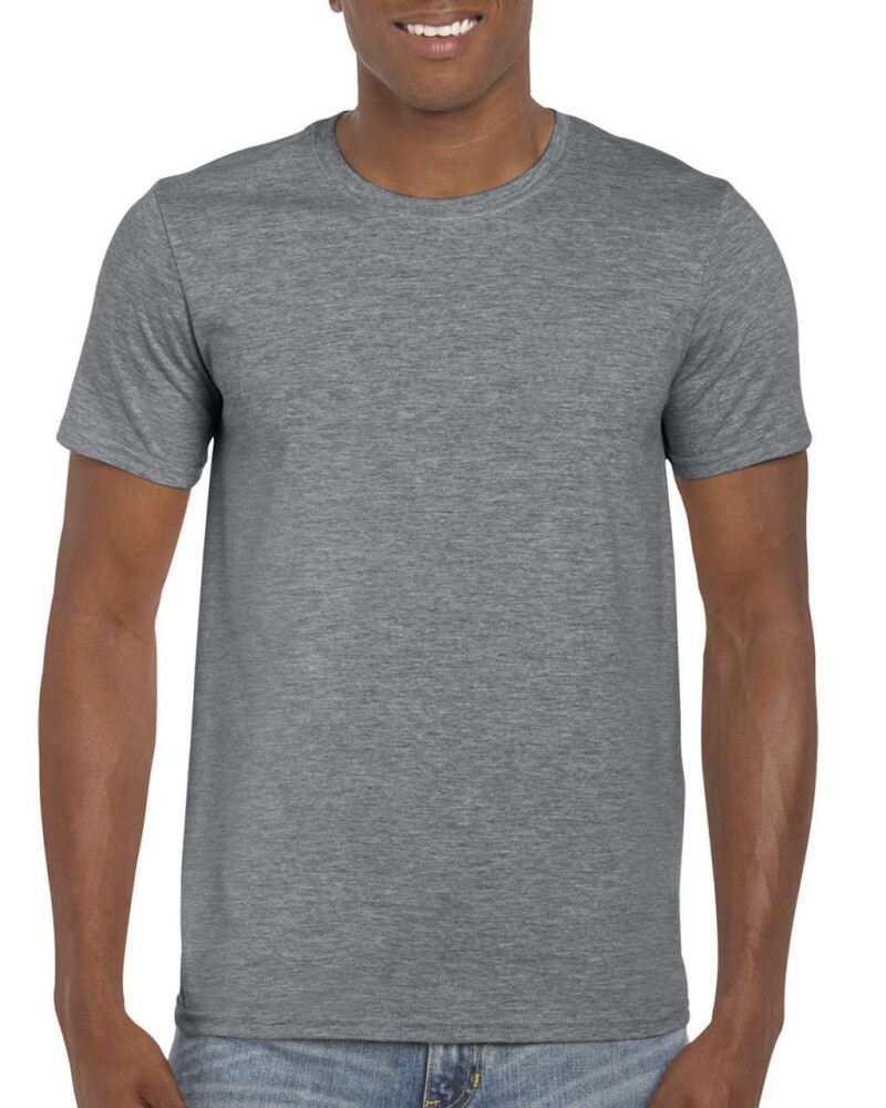 Triko GILDAN SOFTSTYLE ADULT T-SHIRT 153g, tmavě šedý melír, 2XL
