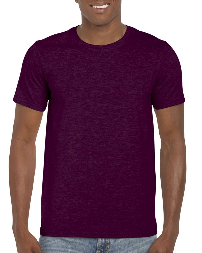 Triko GILDAN SOFTSTYLE ADULT T-SHIRT 153g, červenohnědá, L