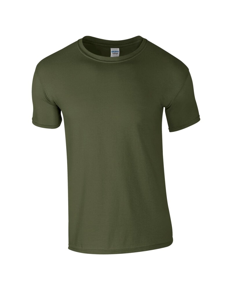 Triko GILDAN SOFTSTYLE ADULT T-SHIRT 153g, vojenská zelená tmavá, XL