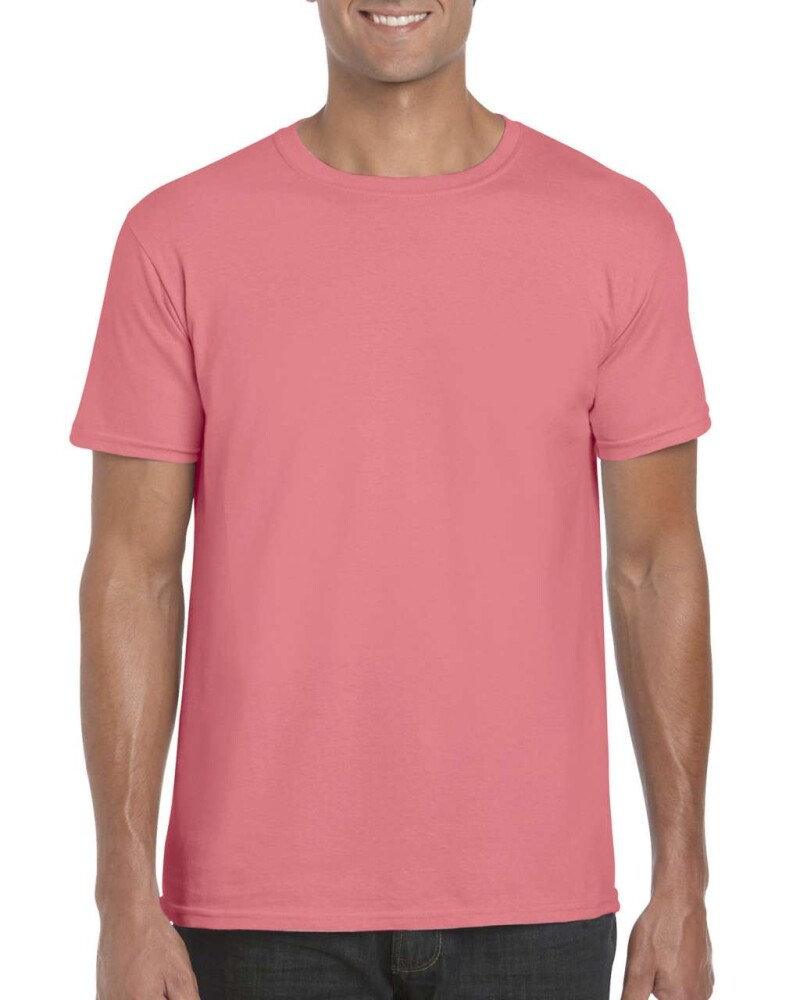Triko GILDAN SOFTSTYLE ADULT T-SHIRT 153g, korálově červená, XL