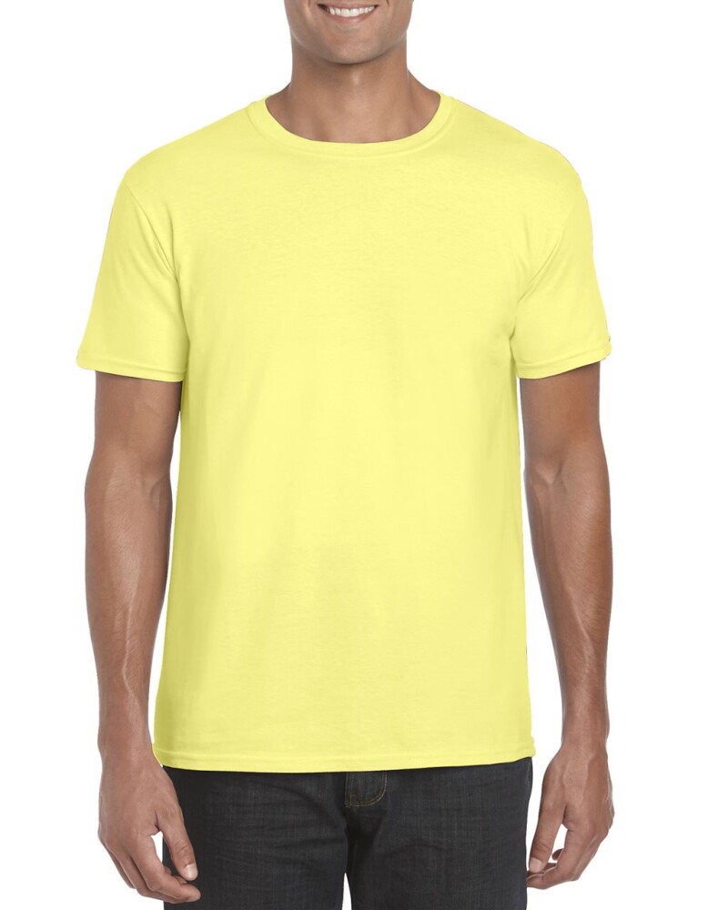 Triko GILDAN SOFTSTYLE ADULT T-SHIRT 153g, světle žlutá, L