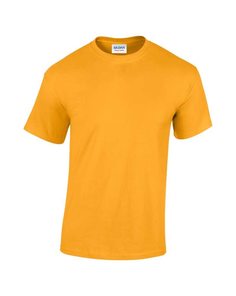 Triko GILDAN HEAVY COTTON ADULT T-SHIRT 180g, tmavě žlutá, 4XL
