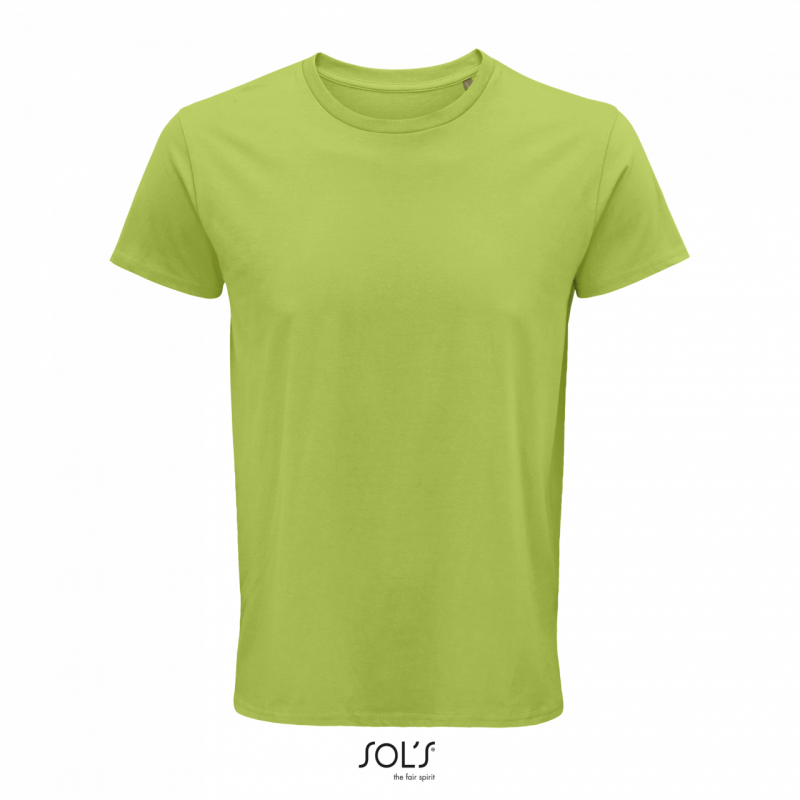 Pánské tričko SOLS CRUSADER MEN - ROUND-NECK FITTED JERSEY T-SHIRT, jasně zelená, L