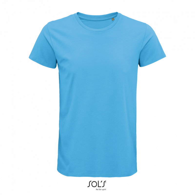 Pánské tričko SOLS CRUSADER MEN - ROUND-NECK FITTED JERSEY T-SHIRT, světle modrá, L