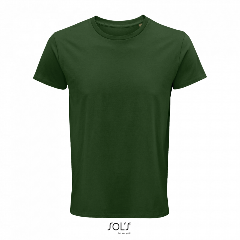 Pánské tričko SOLS CRUSADER MEN - ROUND-NECK FITTED JERSEY T-SHIRT, tmavě zelená, M