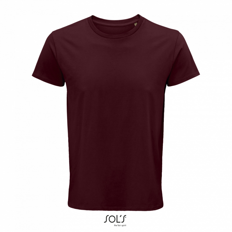 Pánské tričko SOLS CRUSADER MEN - ROUND-NECK FITTED JERSEY T-SHIRT, vínová, XL