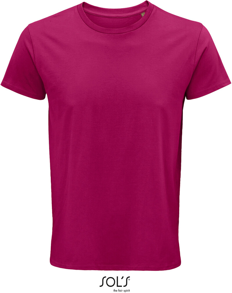 Pánské tričko SOLS CRUSADER MEN - ROUND-NECK FITTED JERSEY T-SHIRT, fuksiová, XL