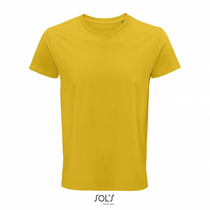 Pánské tričko SOLS CRUSADER MEN - ROUND-NECK FITTED JERSEY T-SHIRT, žlutá, XS