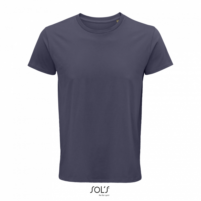 Pánské tričko SOLS CRUSADER MEN - ROUND-NECK FITTED JERSEY T-SHIRT, modrošedá, L